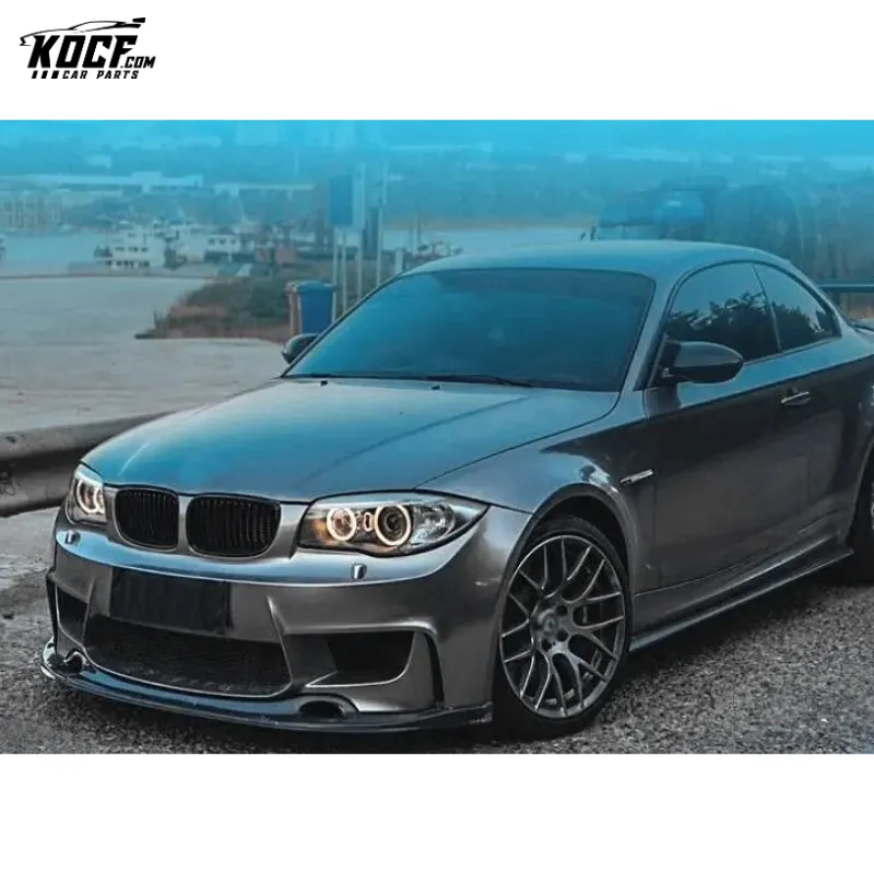 1m E82 RZA-ii Style Carbon Fiber Front Bumper Lip For BMW 1m E82 Coupe 12-15