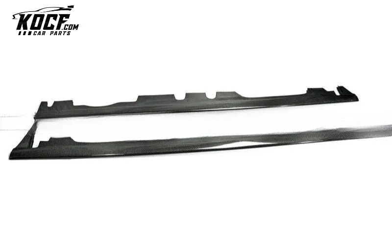 2008-2012 BMW 3 SERIES E30 E36 E46 E90 E91 E92 E93 F30 F31 F34 G20 Coupe Convertible M3 GTR-S Real Carbon Fiber Side Skirt Extension (205x20cm)