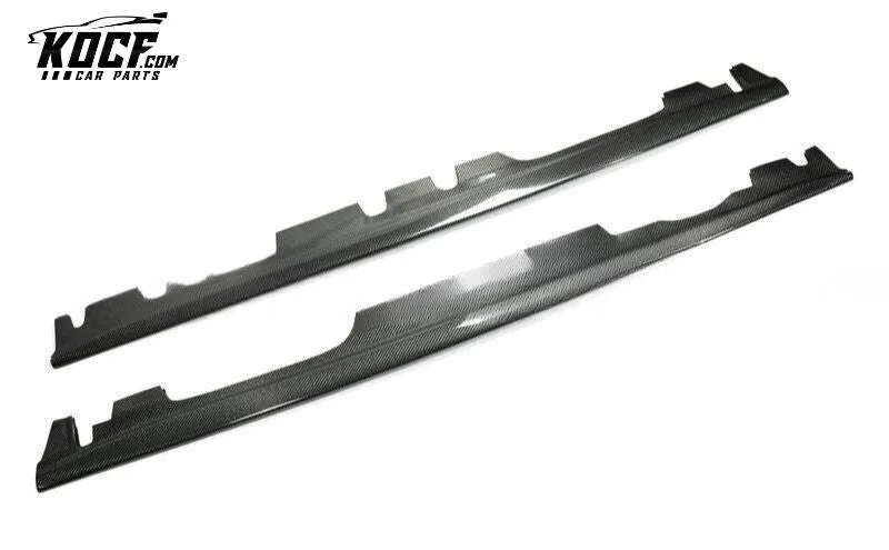 2008-2012 BMW 3 SERIES E30 E36 E46 E90 E91 E92 E93 F30 F31 F34 G20 Coupe Convertible M3 GTR-S Real Carbon Fiber Side Skirt Extension (205x20cm)