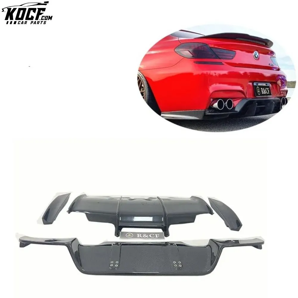 2012-2016 PS-M style Carbon Fiber Rear Bumper Lip Diffuser Spoiler under-tray For BMW F06 F12 F13 M6 Coupe Sedan