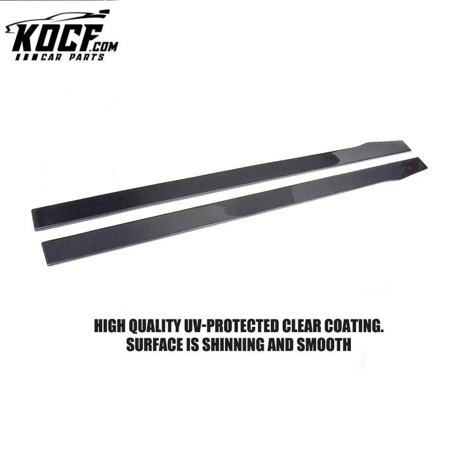 2015-2017 C-Class W205 Carbon Fiber Car Side Skirts Extension for Mercedes W205 C63 AMG