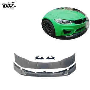 2015-2019 F82 M4 2PCS/SET GT-S style carbon fiber front bumper lip spoiler splitter for BMW F80 F82 M3 M4