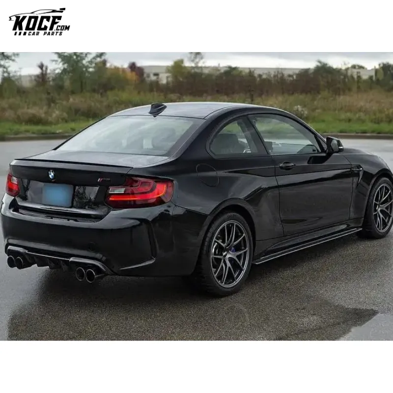 2016-2019 Flat shape Style Carbon Fiber Side Skirts Rocker Panels Side Trim Spoiler Car Styling For BMW F87 M2 M2C