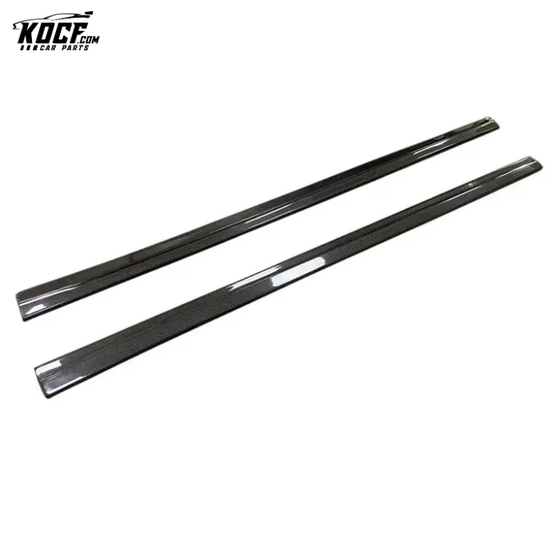 2016-2019 Flat shape Style Carbon Fiber Side Skirts Rocker Panels Side Trim Spoiler Car Styling For BMW F87 M2 M2C