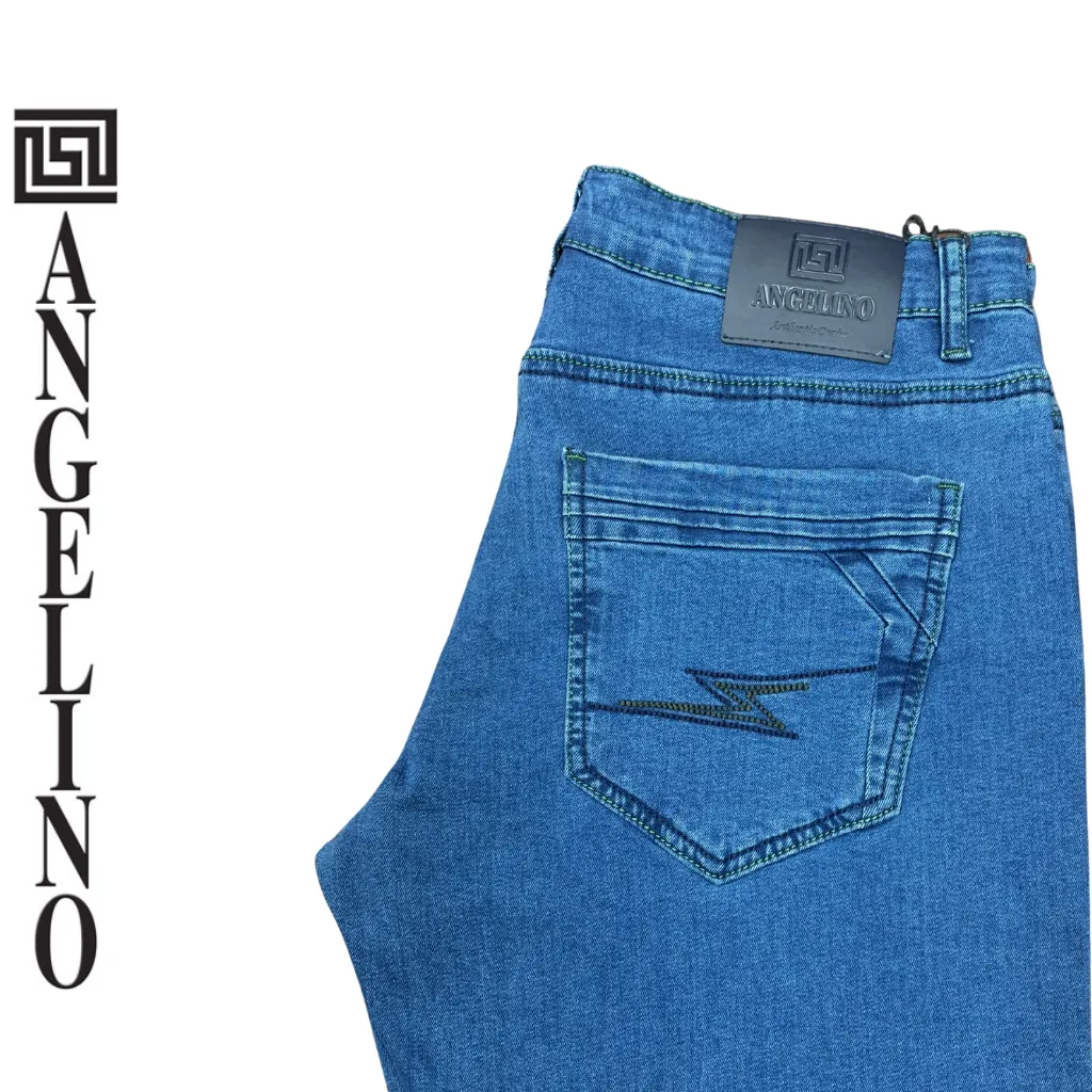 Angelino - Classic Fit - Petrol Blue Jeans D20