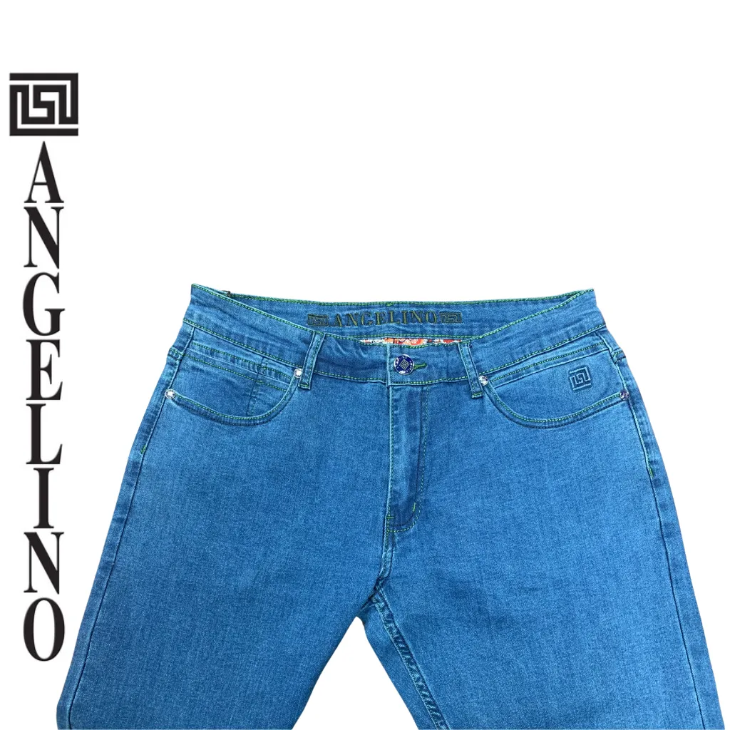 Angelino - Classic Fit - Petrol Blue Jeans D20