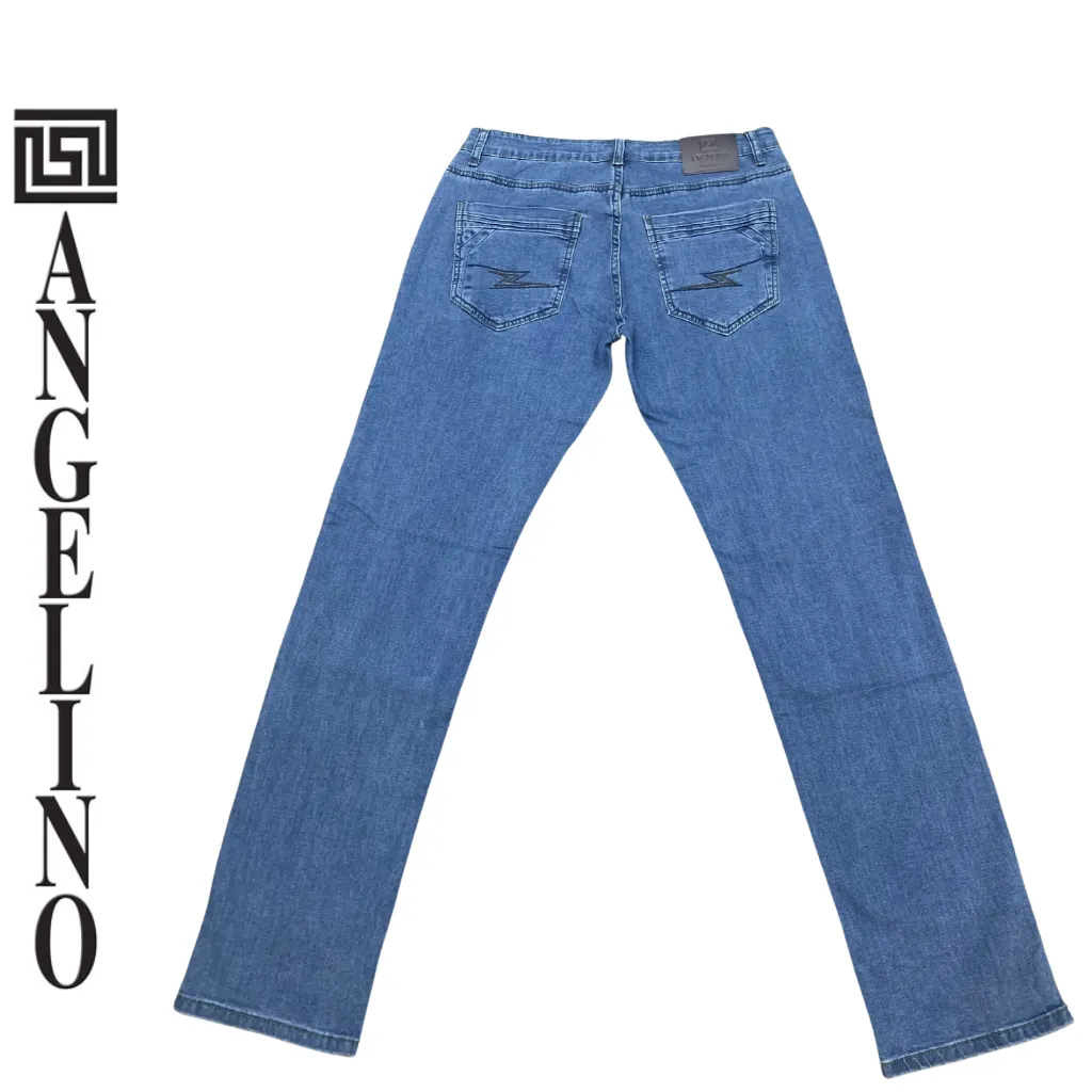 Angelino - Classic Fit - Petrol Blue Jeans D20