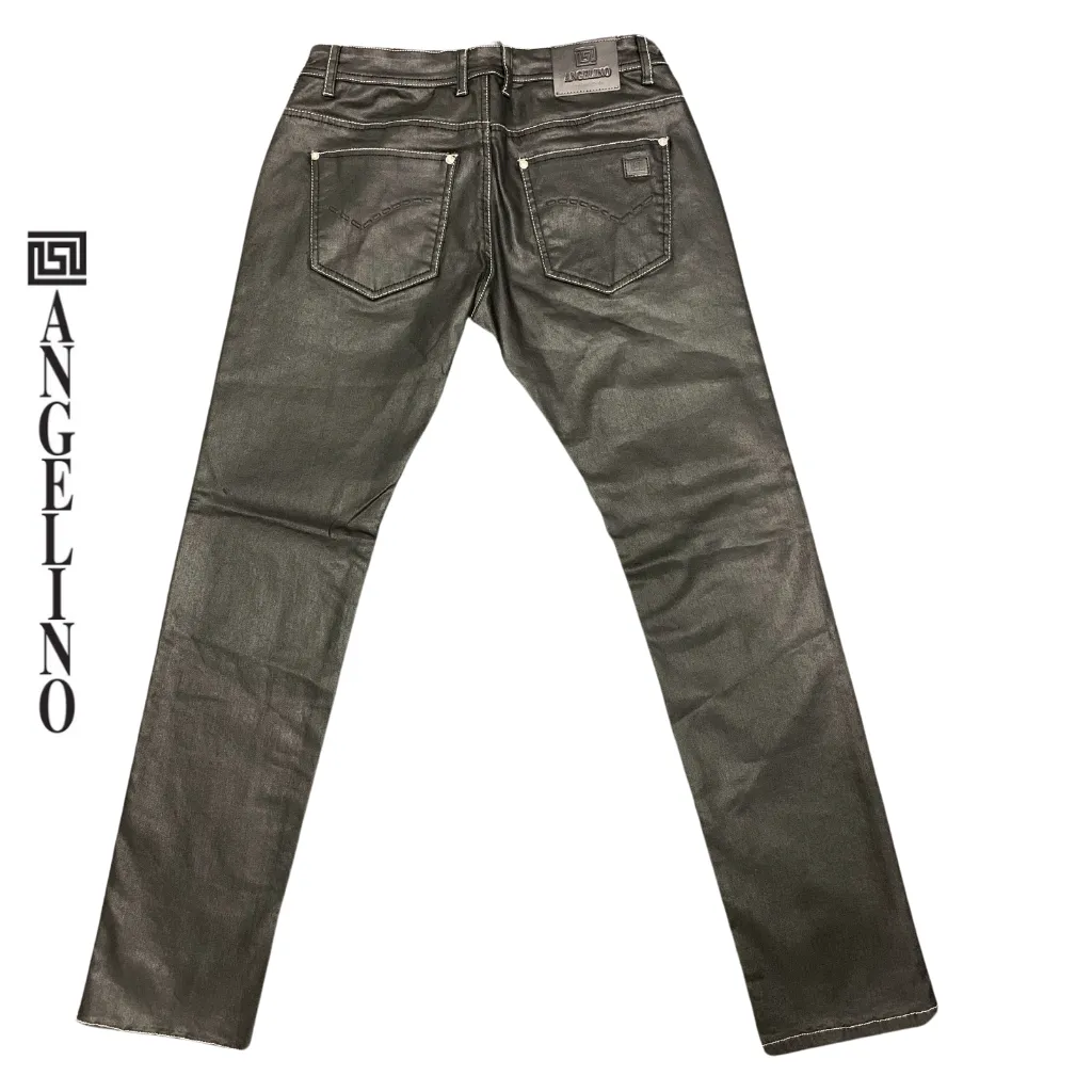 Angelino - Classic Fit - Wax Coated Black Denim -Style A18