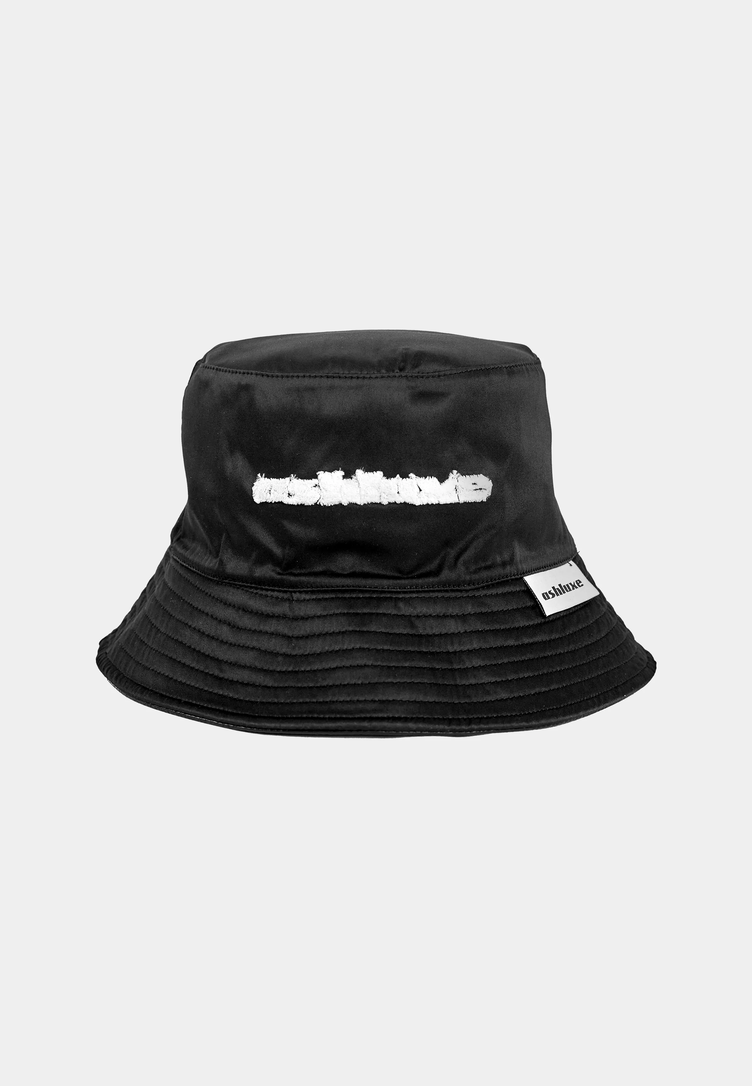 Ashluxe Leather Bucket Hat Black