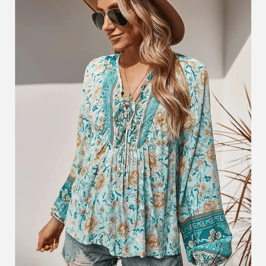 Boho Chic Floral Blouse