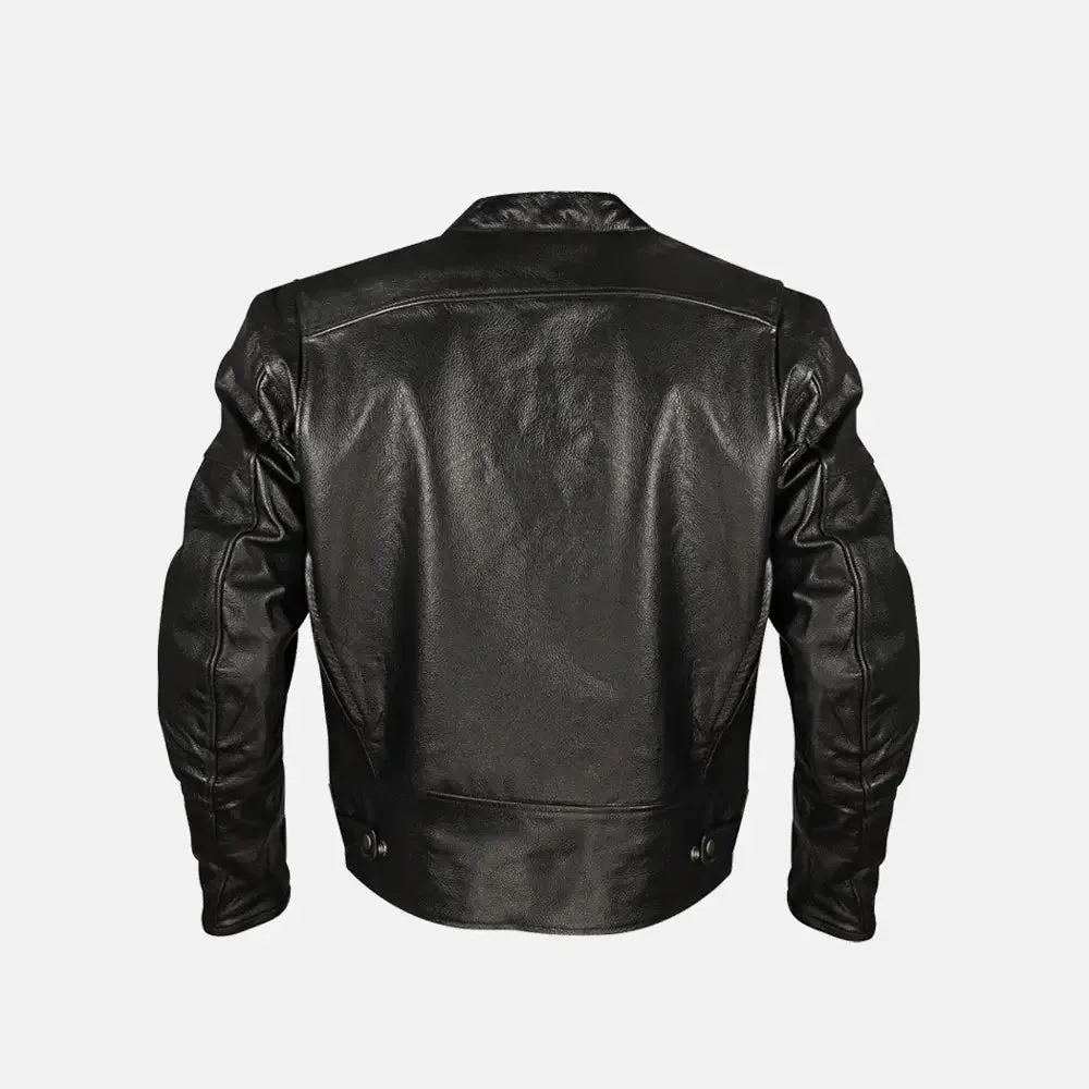 Cafe Racer Leather Biker Jacket | Men's Biker Jacket