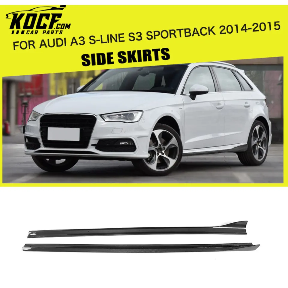 Carbon Car Side Skirts for Audi A3 8V S-LINE S3 Sportback 14-15