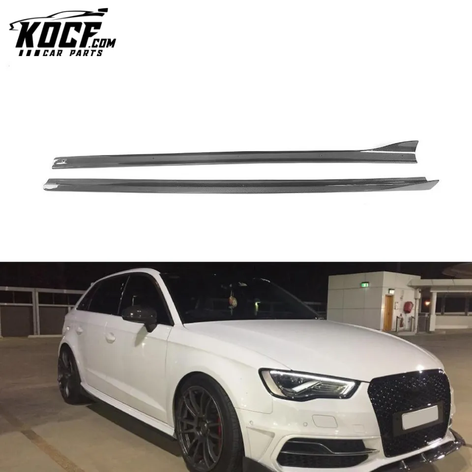 Carbon Car Side Skirts for Audi A3 8V S-LINE S3 Sportback 14-15