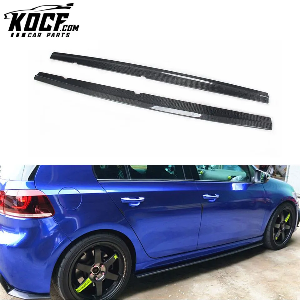 Carbon fiber R20 Side Skirts Extension for VW Golf 6 VI MK6 R20 Hatchback 2010-2013