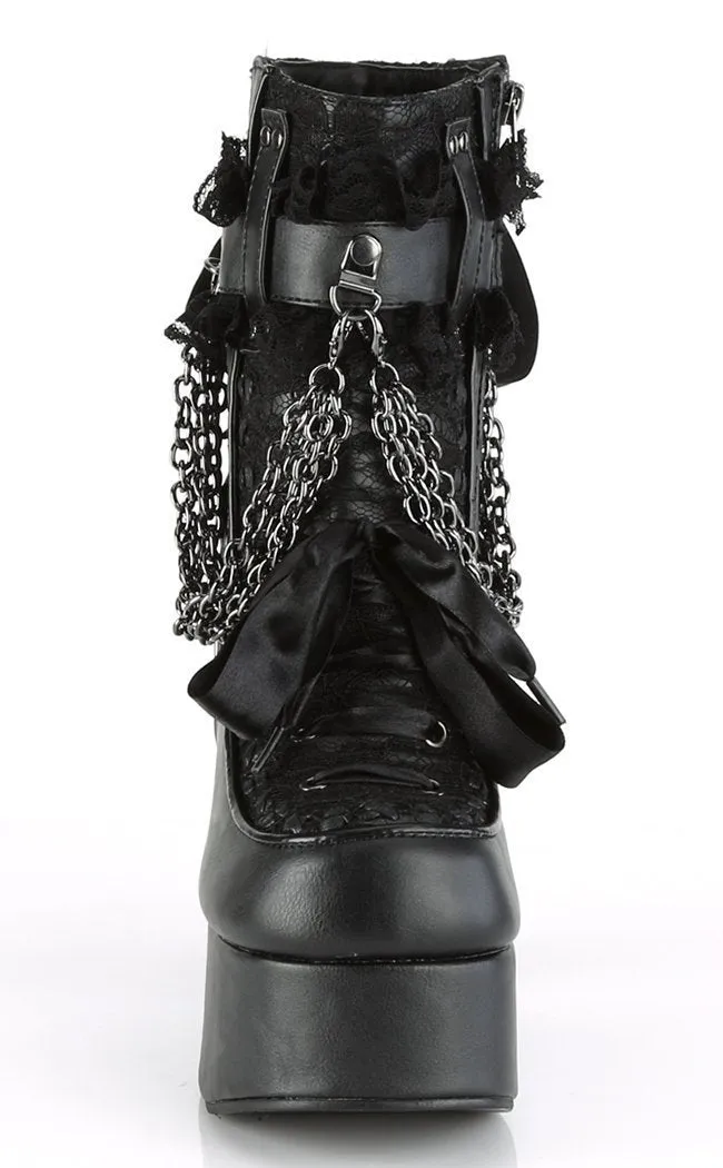 CHARADE-110 Black Lace Boots