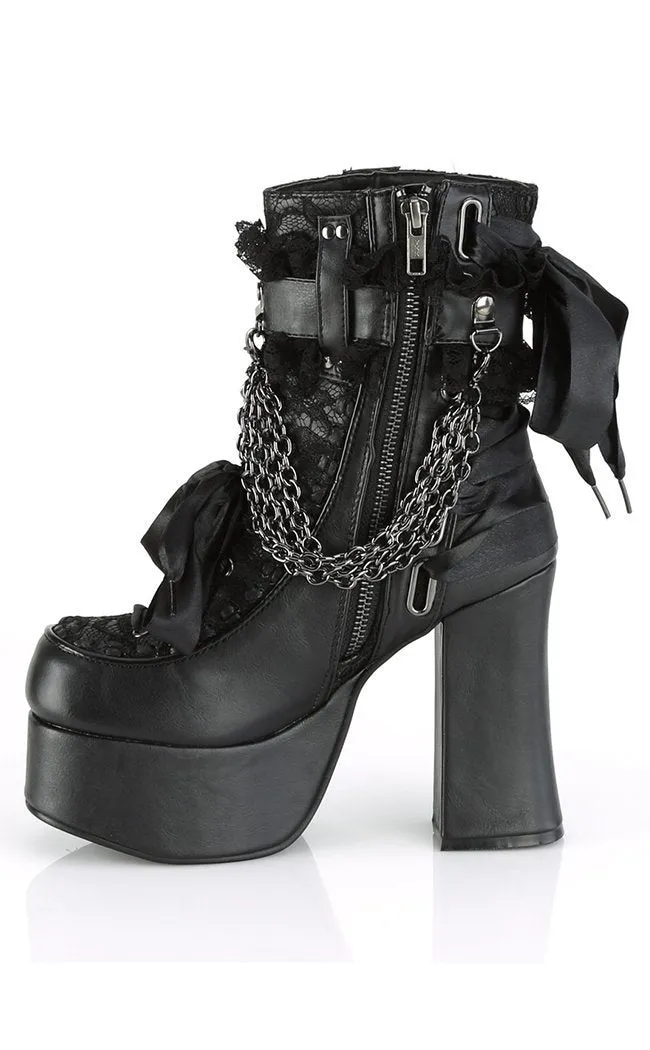 CHARADE-110 Black Lace Boots