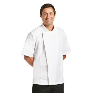 Chef Works Springfield Zipper Mens Chefs Jacket White 2XL