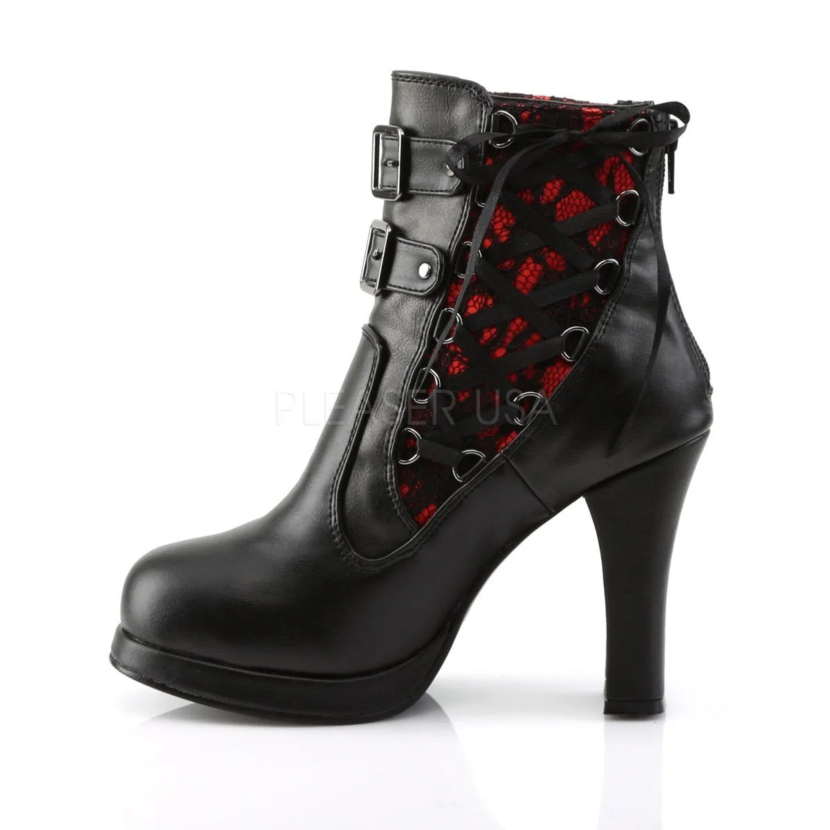 CRYPTO-51 Red & Black Boots