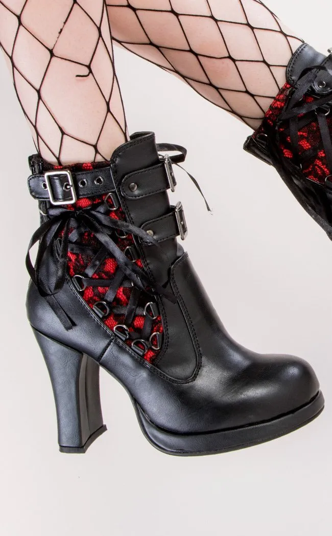 CRYPTO-51 Red & Black Boots