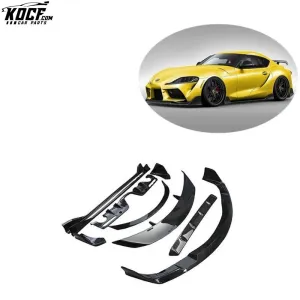 Customization GR Supra A90 MK5 Carbon Fiber Aero Kit Front bumper lip side skirts diffuser spoiler wing bodykit