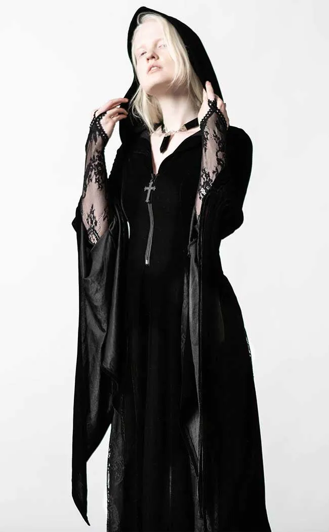 Dark Descent Hooded Duster | Black