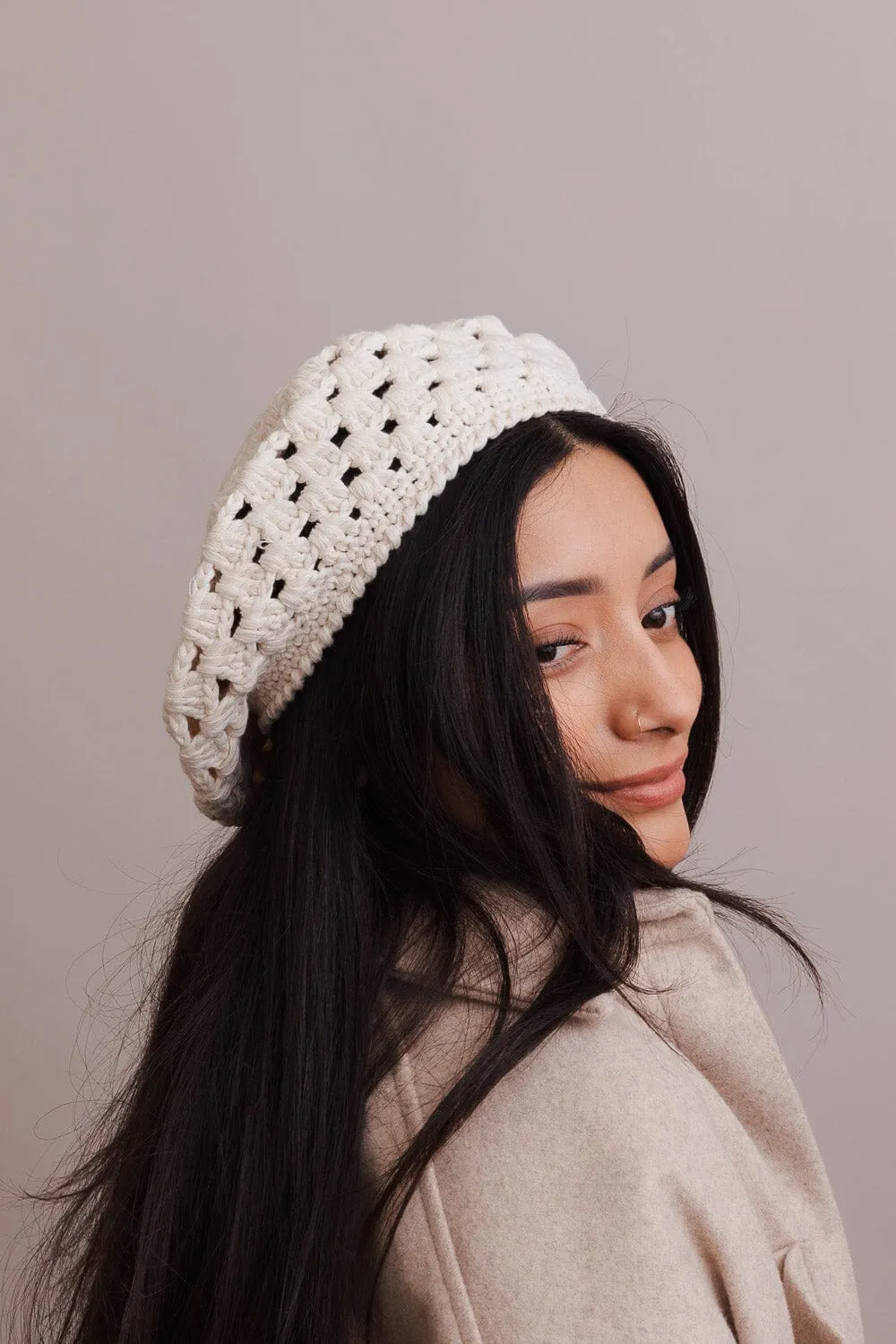 Darling Crochet Knitted Beret