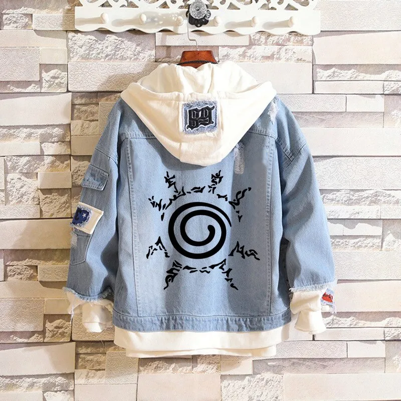 Denim Hoodie Set-3 Naruto (Variants Available)