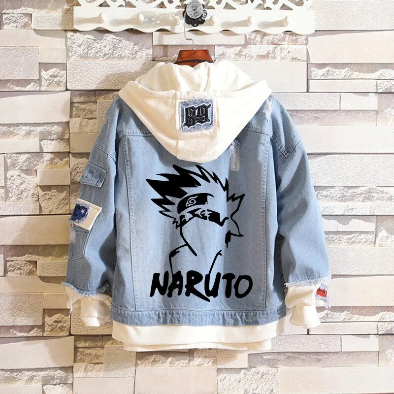 Denim Hoodie Set-3 Naruto (Variants Available)