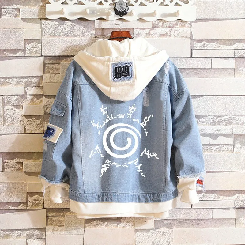 Denim Hoodie Set-3 Naruto (Variants Available)