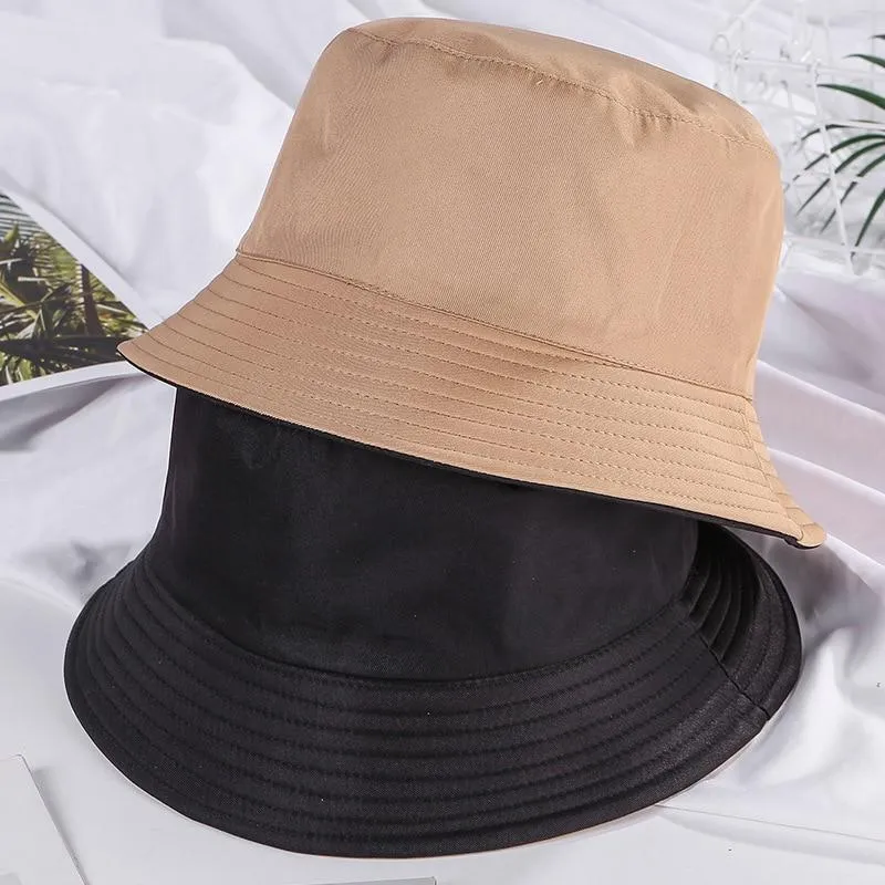 Double-faced Unisex Bucket Women Hat Outdoor Travel Cycling Caps