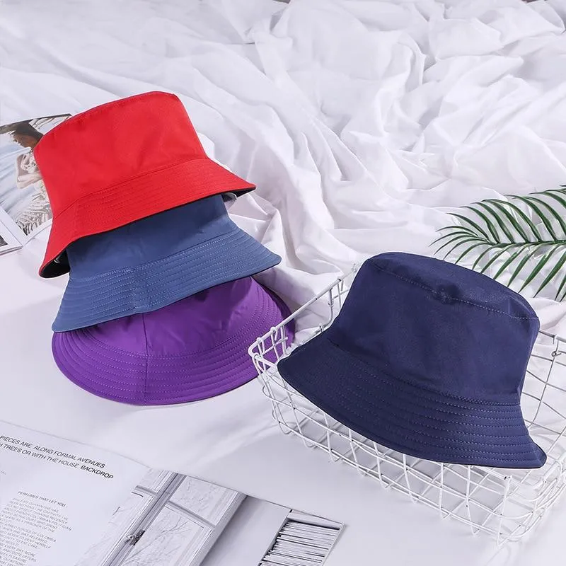 Double-faced Unisex Bucket Women Hat Outdoor Travel Cycling Caps