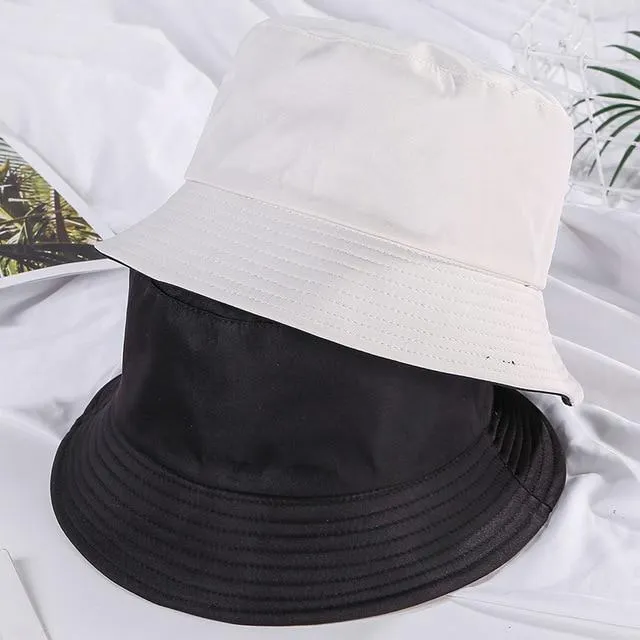 Double-faced Unisex Bucket Women Hat Outdoor Travel Cycling Caps