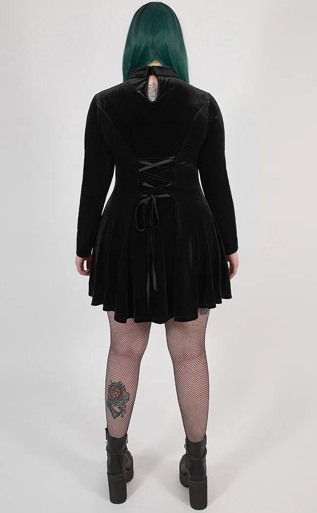 Ensnared Velvet Dress | Black | Plus Size