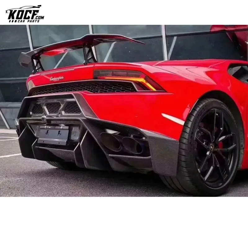 Fit For Lamborghini LP580 LP610 Huracan Vor style Carbon Fiber GT Wing Rear Spoiler Decktail Wing