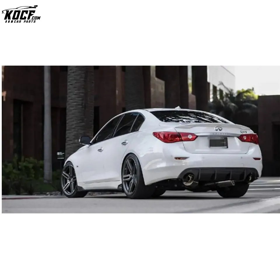 Fits 2015-17 INFINITI Q50 Carbon Fiber Rear Bumper Diffuser Lip Spoiler Q50 diffuser spoiler