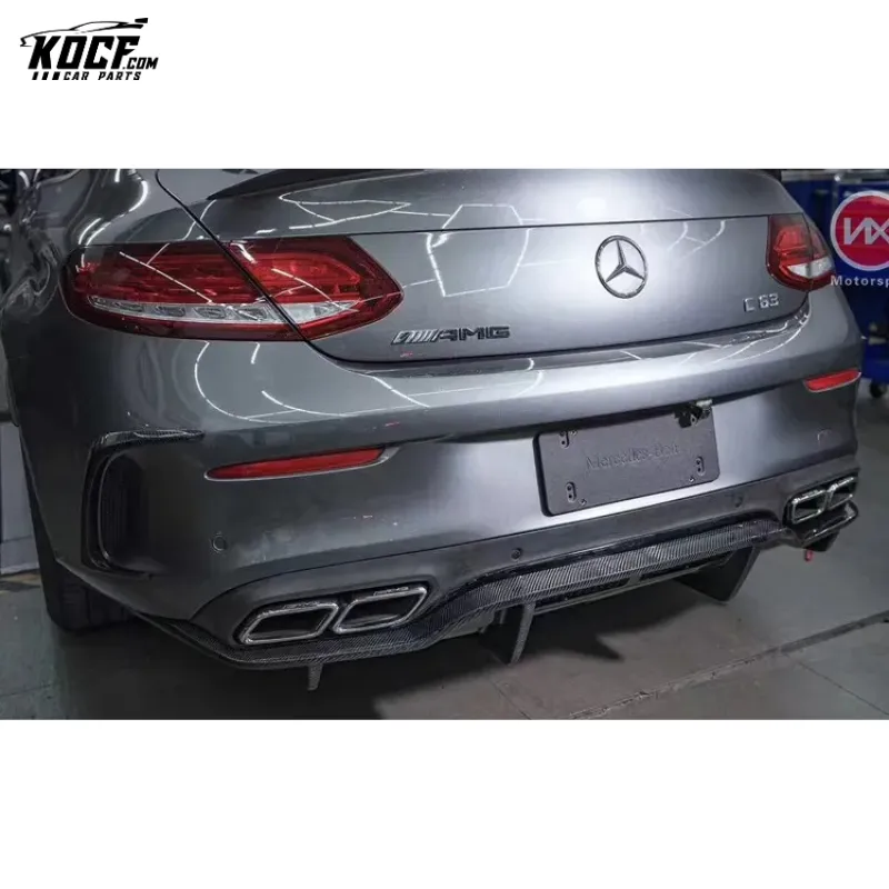 For Mercedes Benz C63 W205 COUPE carbon fiber body kit front bumper lip splitter rear bumper diffuser