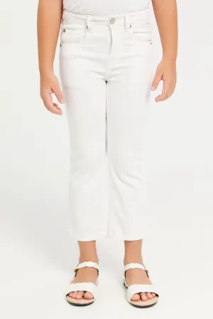 Girls White DenimJeans