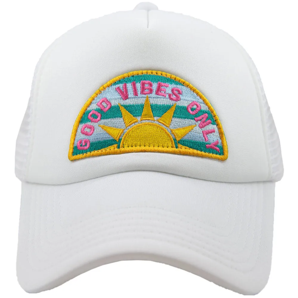 Good Vibes Only Patch Wholesale Women's Foam Hat