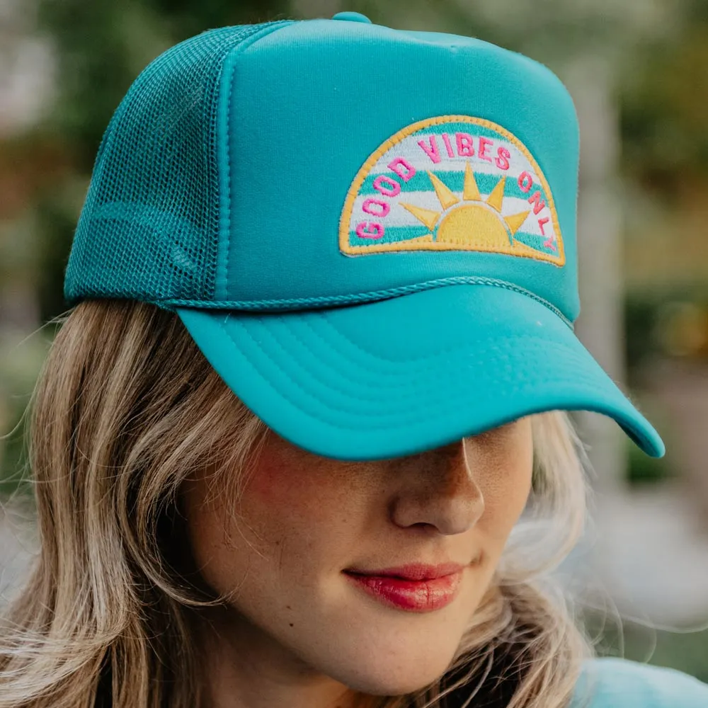 Good Vibes Only Patch Wholesale Women's Foam Hat