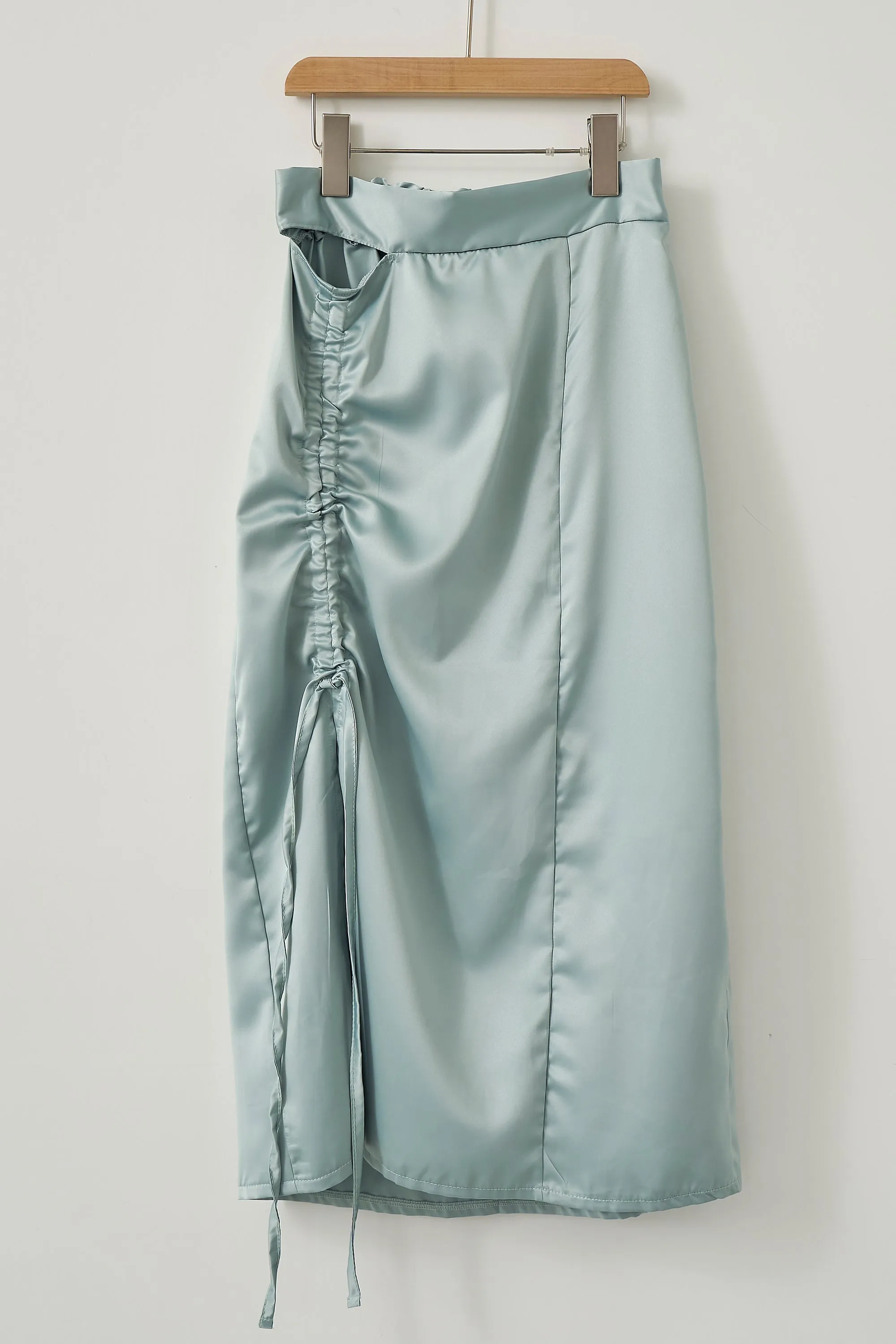 Hazel Satin Midi Skirt