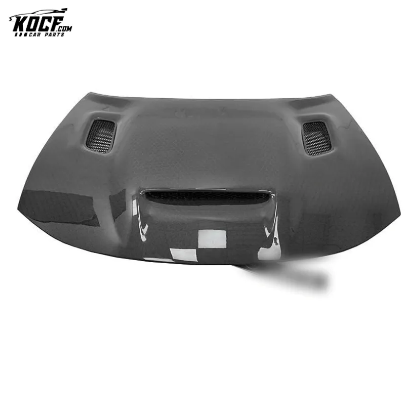 Honeycomb Redeye Style Carbon Fiber Front Hood Bonnet with vents For 2015-21 Dodge Charger SRT Hellcat