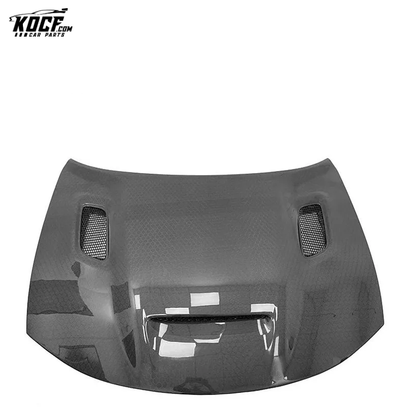 Honeycomb Redeye Style Carbon Fiber Front Hood Bonnet with vents For 2015-21 Dodge Charger SRT Hellcat