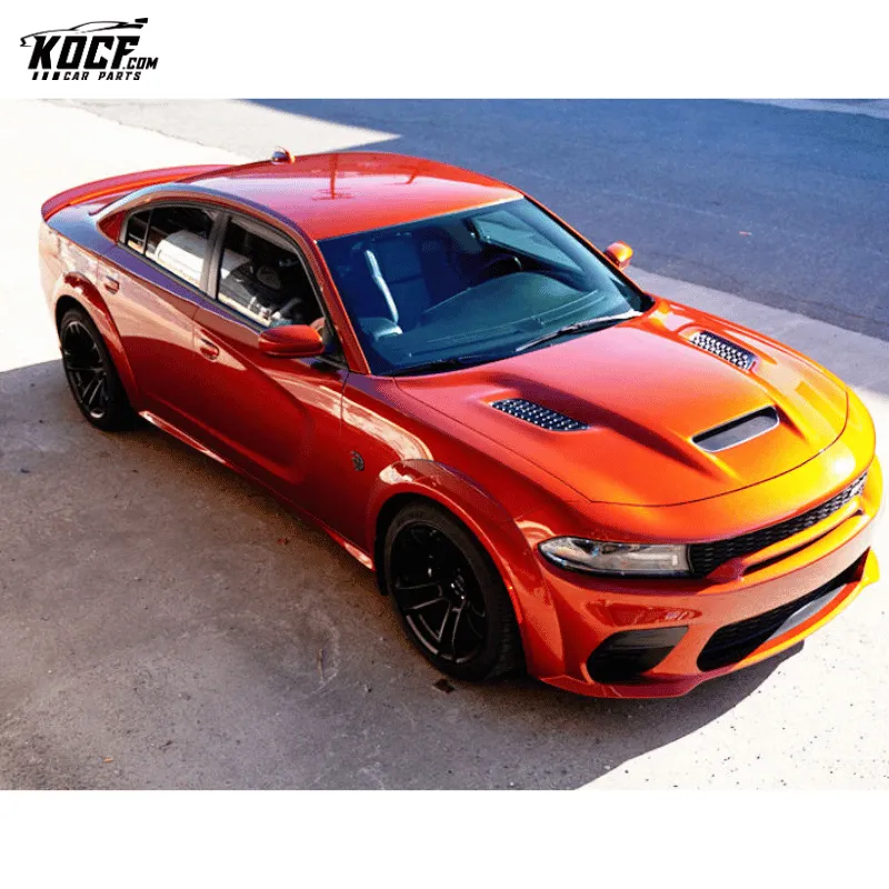 Honeycomb Redeye Style Carbon Fiber Front Hood Bonnet with vents For 2015-21 Dodge Charger SRT Hellcat