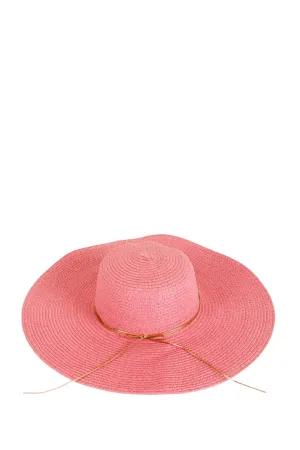 K138 Katie Wide Brim Hat With Bow Detail