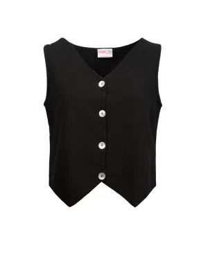 Larissa Waistcoat - Black