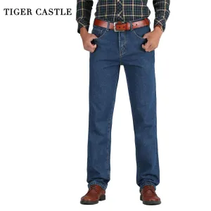 Men Cotton Straight Classic Jeans