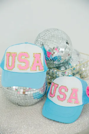 MINI KIDS PINK USA TRUCKER HAT