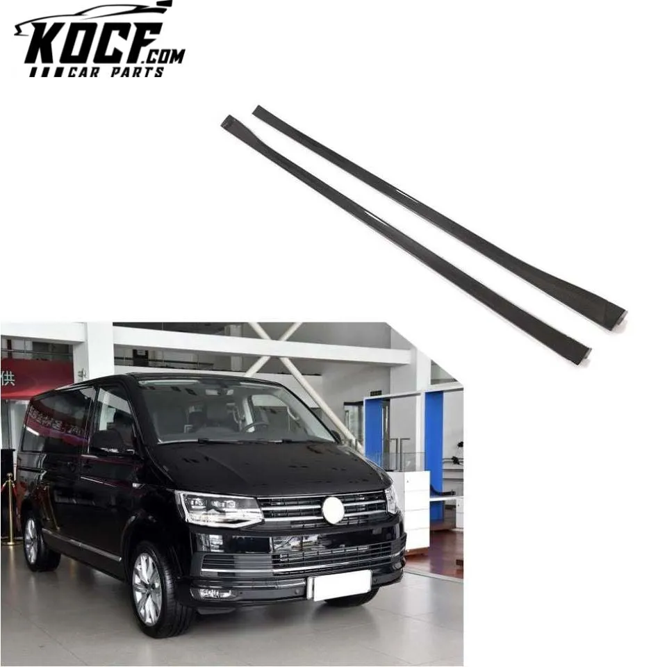 Modify Luxury T6 Carbon Fiber Car Side Lip Skirts for Volkswagen Transporter T6 Multivan 2015-2020