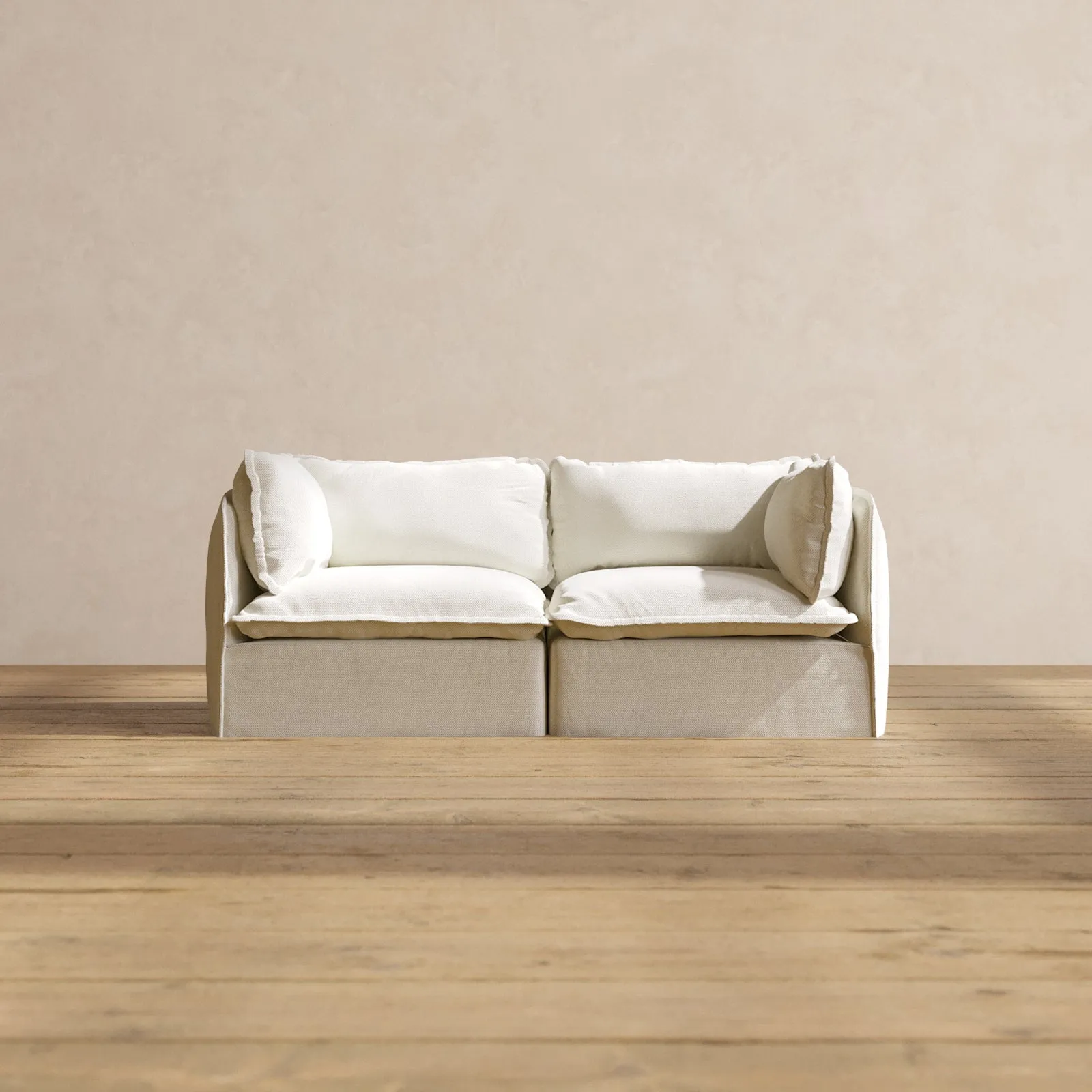 Modular Performance 2-Seater in Eggshell | Relaxed Blend