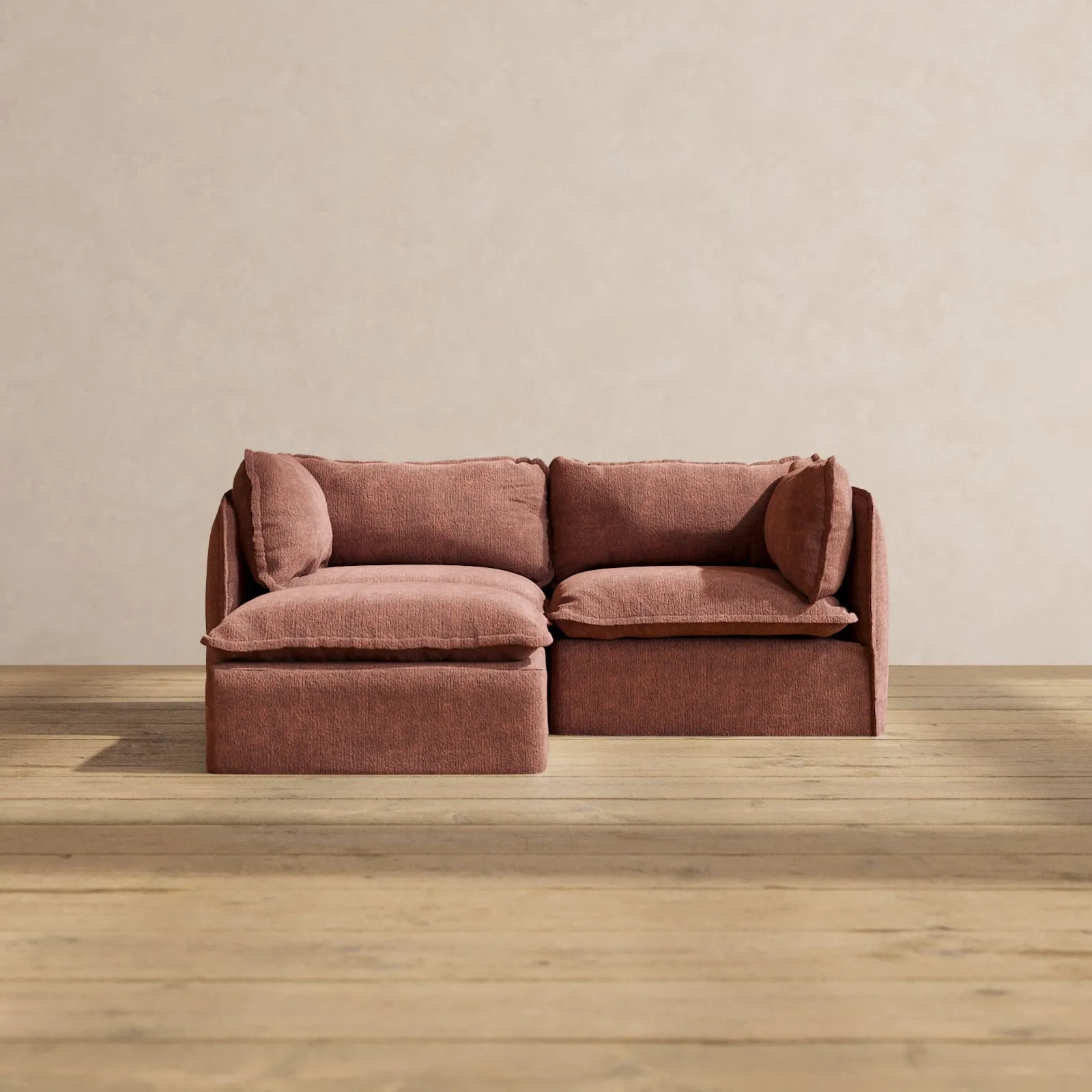 Modular Performance 2-Seater Sectional in Chestnut | Relaxed Blend